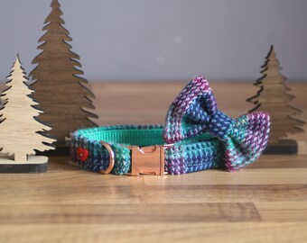 Christmas Lavander Heart in Harris Tweed with apple and white berries