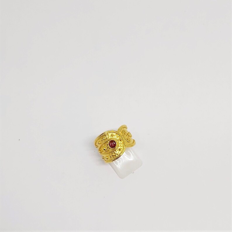 Byzantine ring with ruby stone