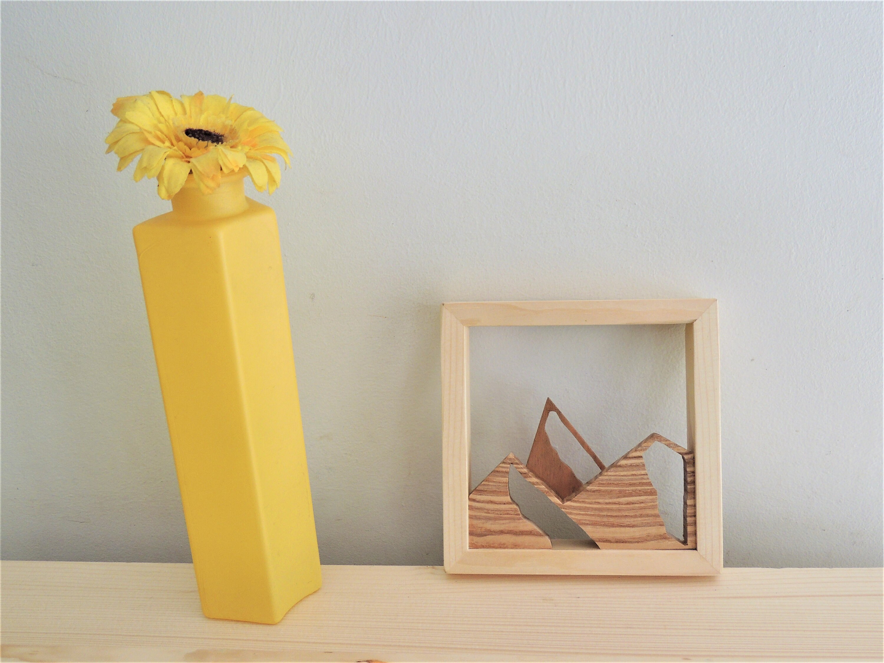 Tableau en Bois Montagne - Petite Décoration Murale