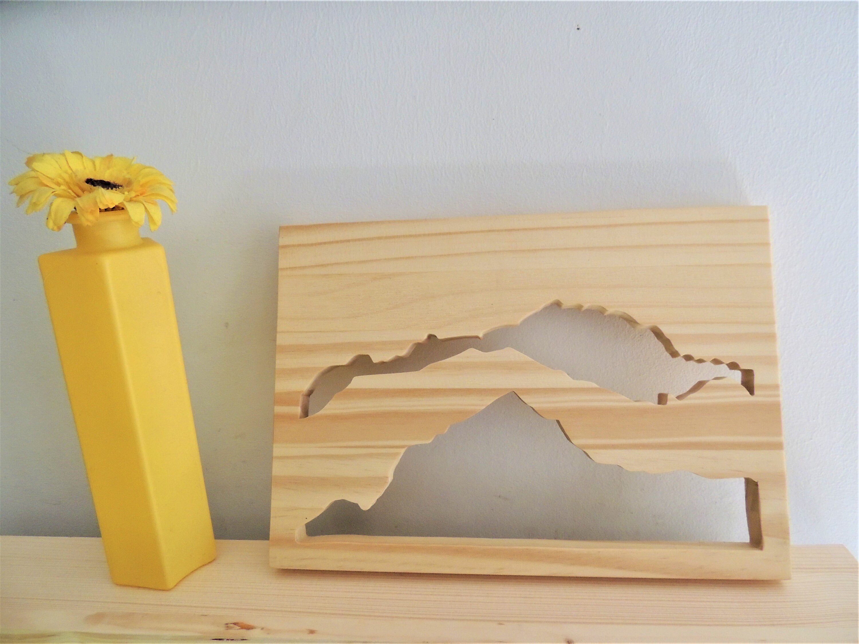 Tableau Du Mont Blanc en Bois - Décoration Murale Personnalisable