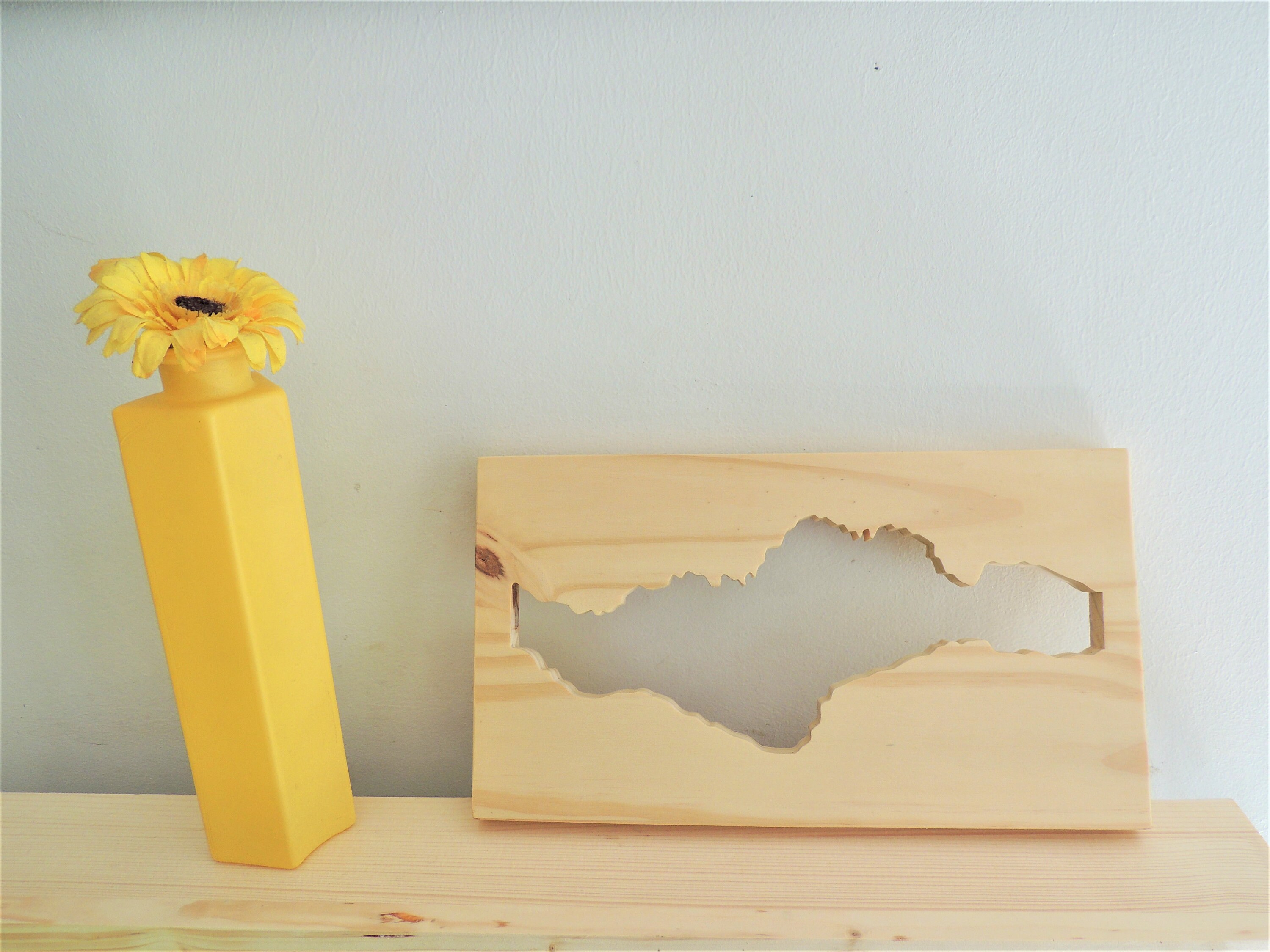 Tableau Du Mont Viso en Bois/Décoration Murale d'environ 25 cm