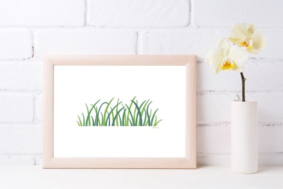 Dessin Nature A Telecharger Et A Imprimer Herbe Sauvage Etsy France