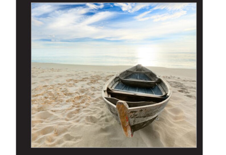 Boat on the Beach Boats & Nautical Canvas Wall Art Etsy