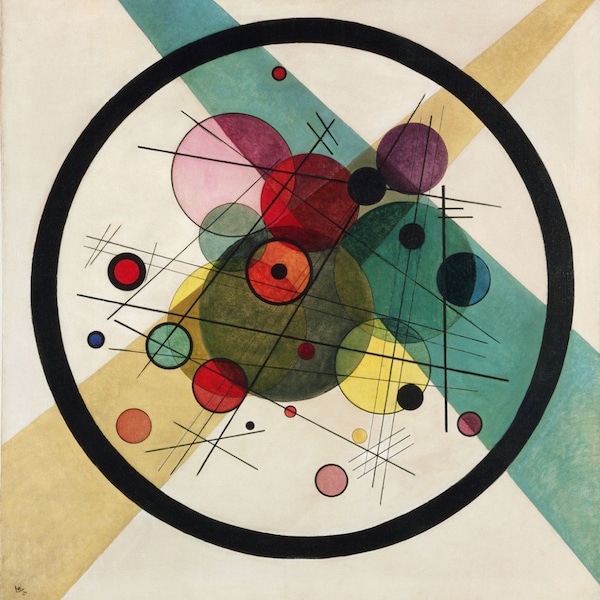 Kandinsky Cercles dans un cercle Art mural, Wassily Kandinsky Reproduction Print