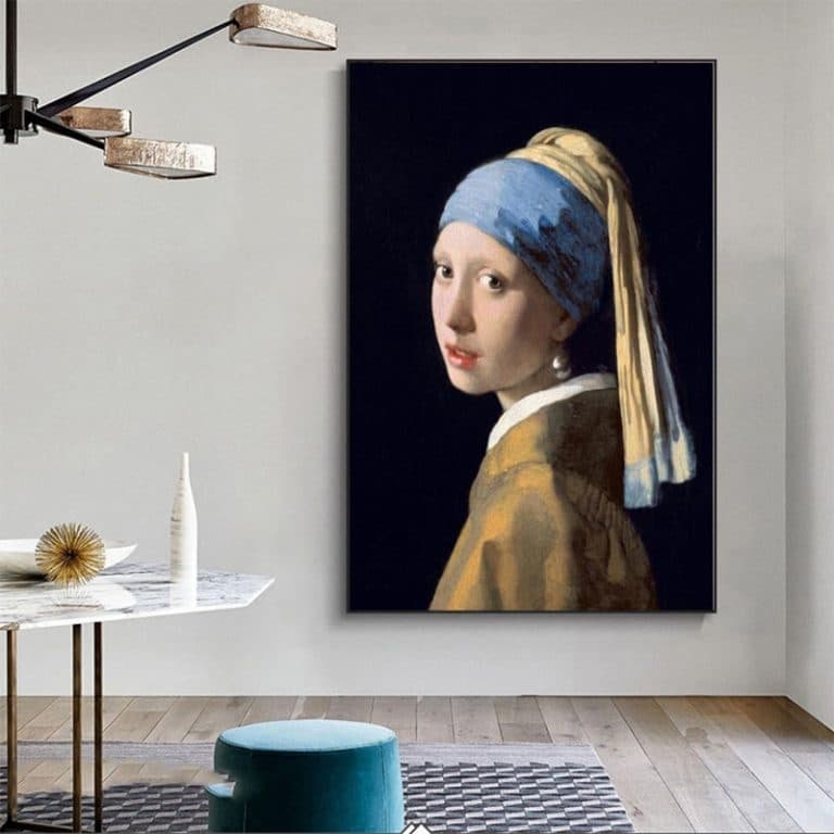 Johannes Vermeer Girl With a Pearl Earring Canvas Wall Art - Etsy