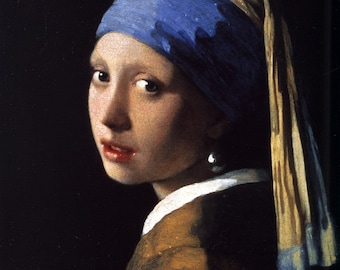 Johannes Vermeer Girl with a Pearl Earring Canvas Wall Art, Vermeer Reproduction Print
