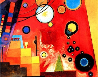 Kandinsky Heavy Red Wall Art, Wassily Kandinsky Schweres Rot Reproduction Print