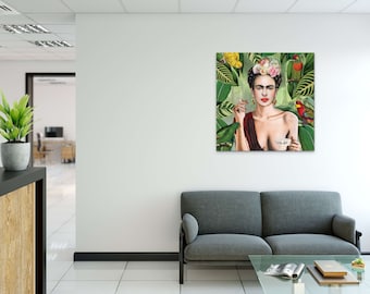 Frida Kahlo Canvas Print, Organic Cotton Wall Art