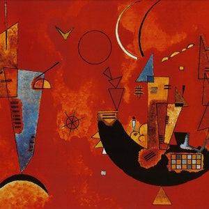 Kandinsky Mit und Gegen Väggkonst, Wassily Kandinsky Reproduktionstryck