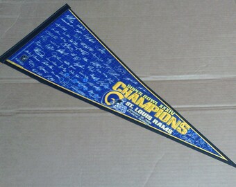 St.Louis Rams Super Bowl XXXIV (34) Champions Signature Pennant - Full size