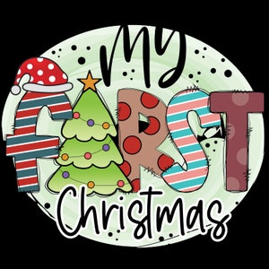 Baby&#39;s First 1st Christmas Design File NUR plus 2 KOSTENLOSE Bonus-Überraschungs-Downloads !!!!
