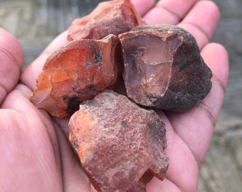 Rough Raw Carnelian Crystal/Rock (Madagascar)