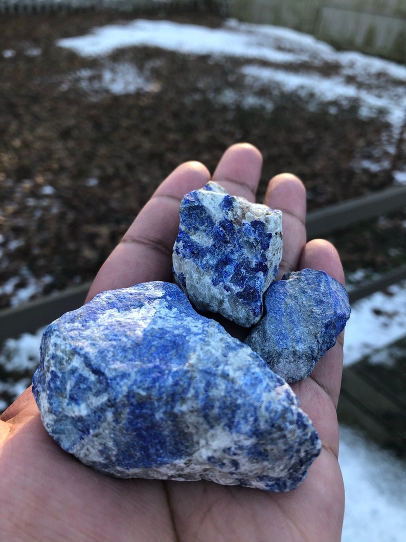 Rough Raw Lapis Lazuli Crystal/Rock India image 1