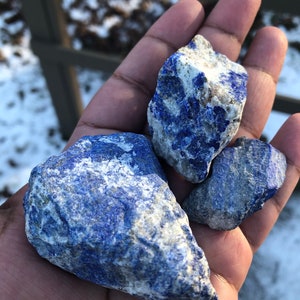 Rough Raw Lapis Lazuli Crystal/Rock India image 2