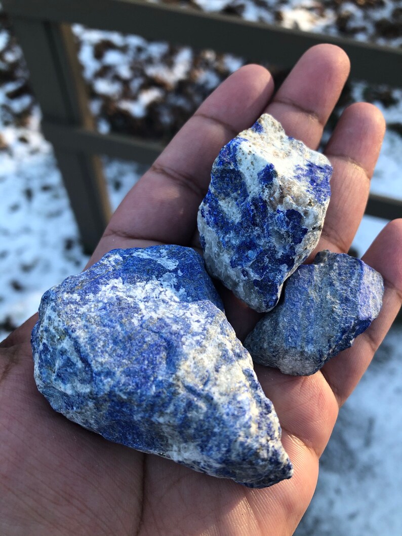 Rough Raw Lapis Lazuli Crystal/Rock India image 2