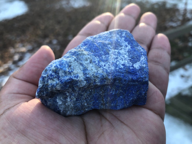 Rough Raw Lapis Lazuli Crystal/Rock India image 3