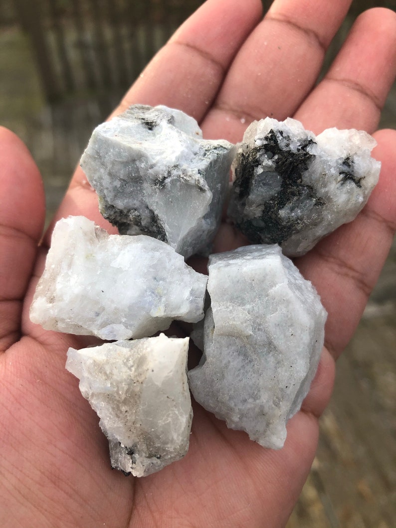 India Rough Raw Rainbow Moonstone CrystalRock