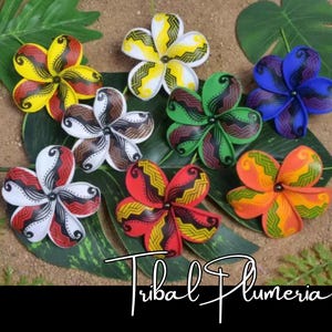 Tropical hair accessory, Tribal Plumeria, Island Flower, Sei | Hawaiian flower, Beach, Bridal hair piece