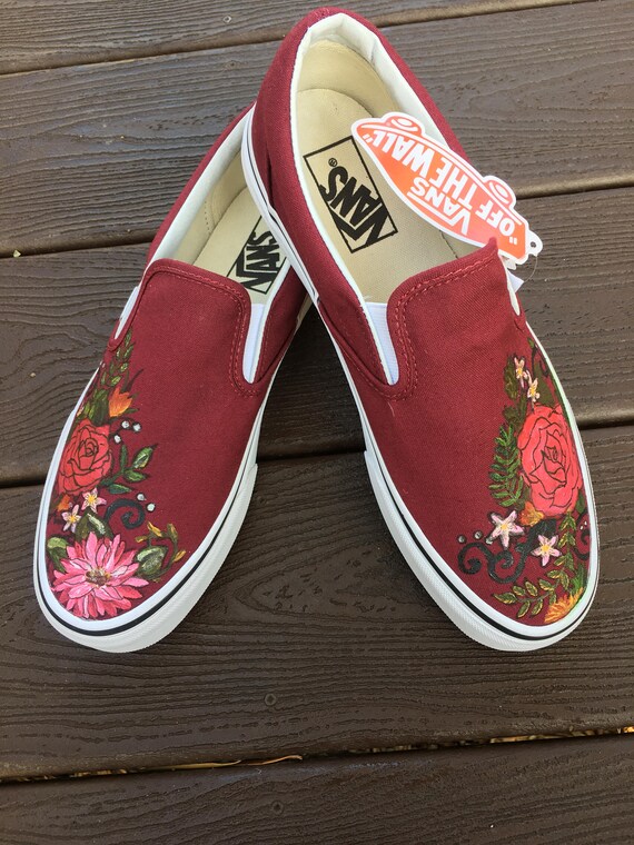 wine colored vans
