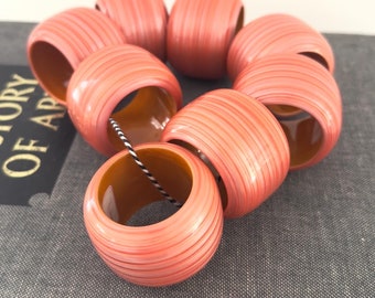Vintage Pink Audrey Napkin Rings - Set of 8