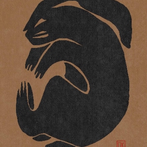 resting hare sticker