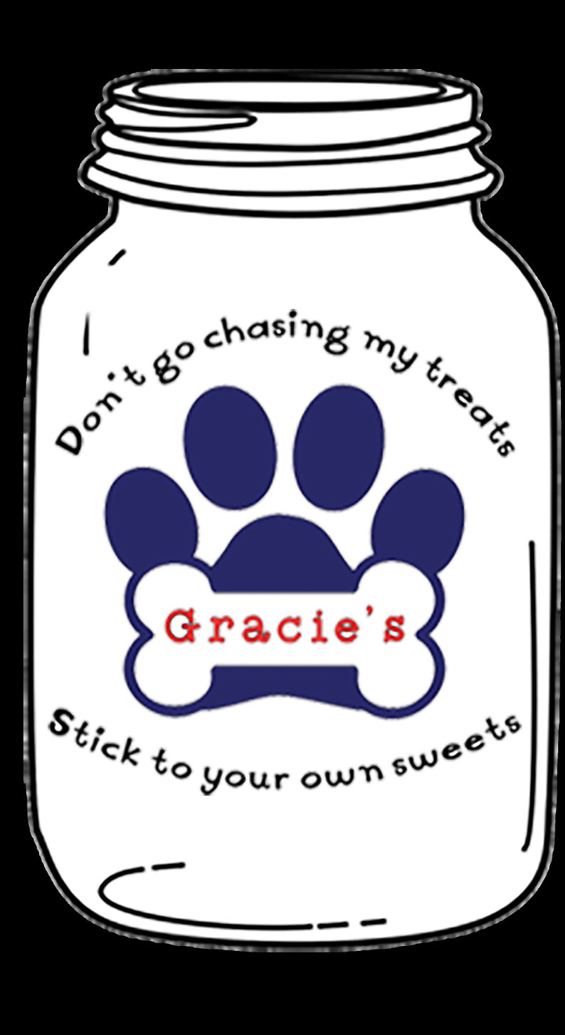 Personalized Decal for Dog Treat Jars - Etsy