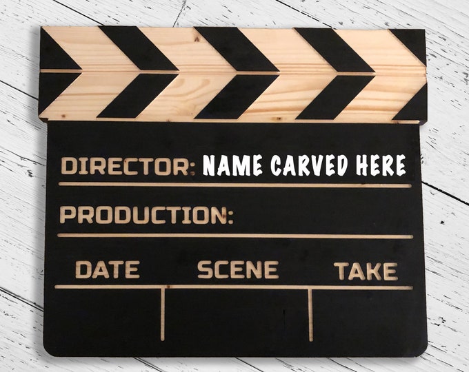 Custom Directors Name Wooden Clapperboard Replica