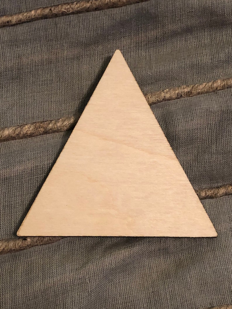 Wood Cutout Triangle Geometric Shapes Laser Cut Etsy