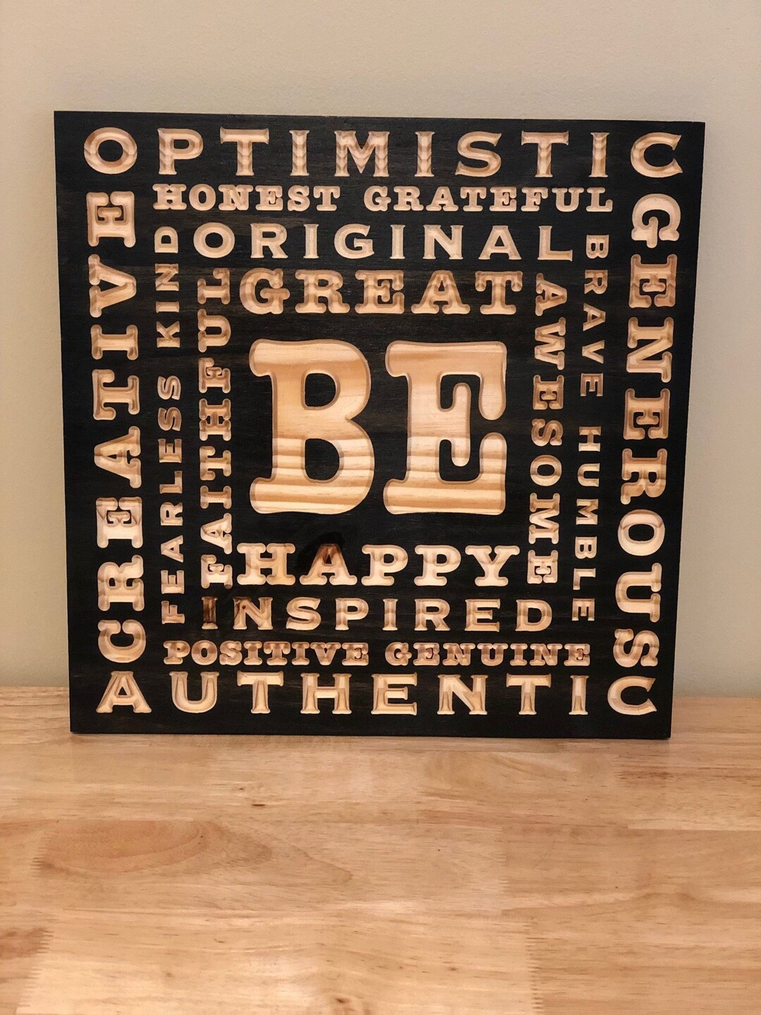BE Wooden Word Art Home Decor Wall Art Home Decor Wood - Etsy