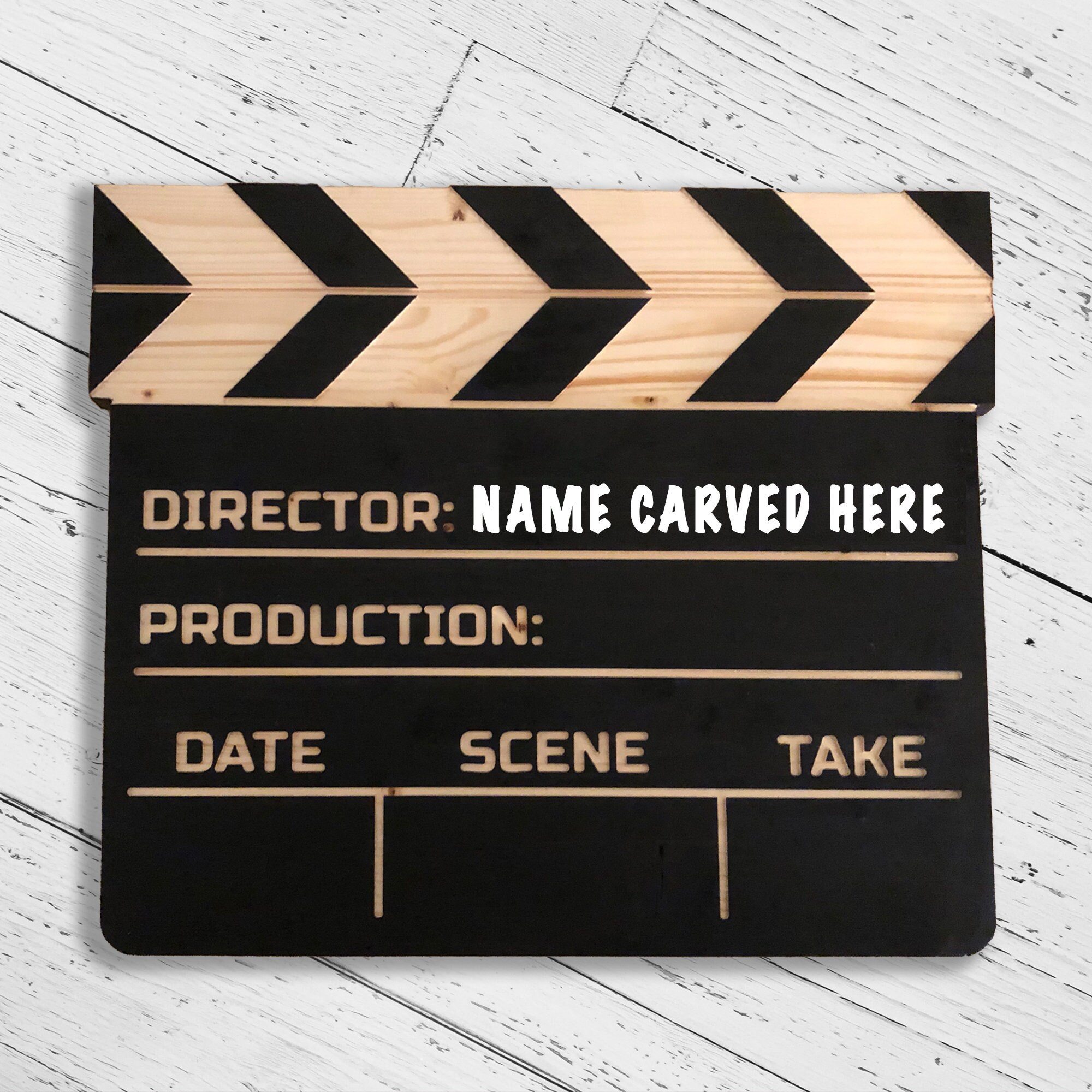 Fully Customized Wooden Clapperboard Replica Etsy