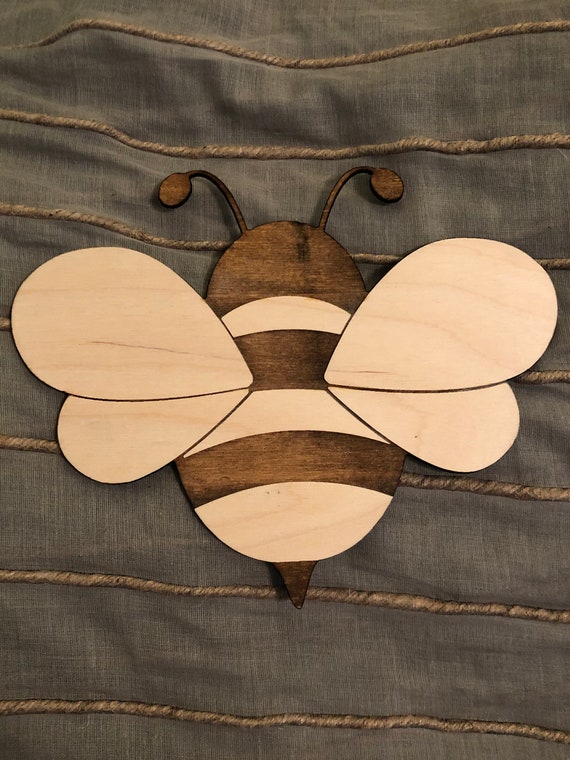 Bee Embellishments DIY 3D Bee Cutouts Blank Laser Cut Bees Unfinished Blank Bee Cutouts