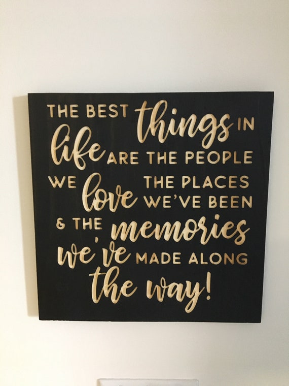 The Best Things in Life Sign Subway Art Home Decor Wall | Etsy