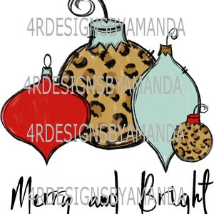 Sublimate Transfer ready to press, Christmas Sublimation Transfer, Christmas Ornanments, Leopard Ornament, christmas transfer