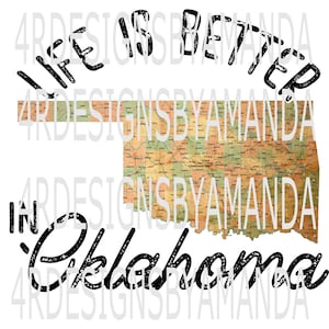 Sublimate transfer ready to press, Life is better, Oklahoma Transfer, Sublimation Transfer, Ready to press