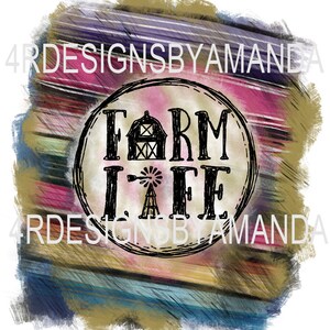 Sublimate transfer ready to press, Sublimation Transfer, Farmlife, windmill design, Watercolor Design, serape print