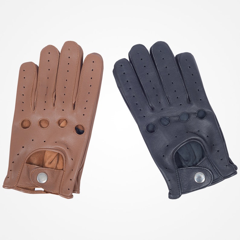 MEN/'S CROCHET DRIVING GLOVES SLIM FIT CHAUFFEUR LEATHER DRESS FASHION CLASSIC