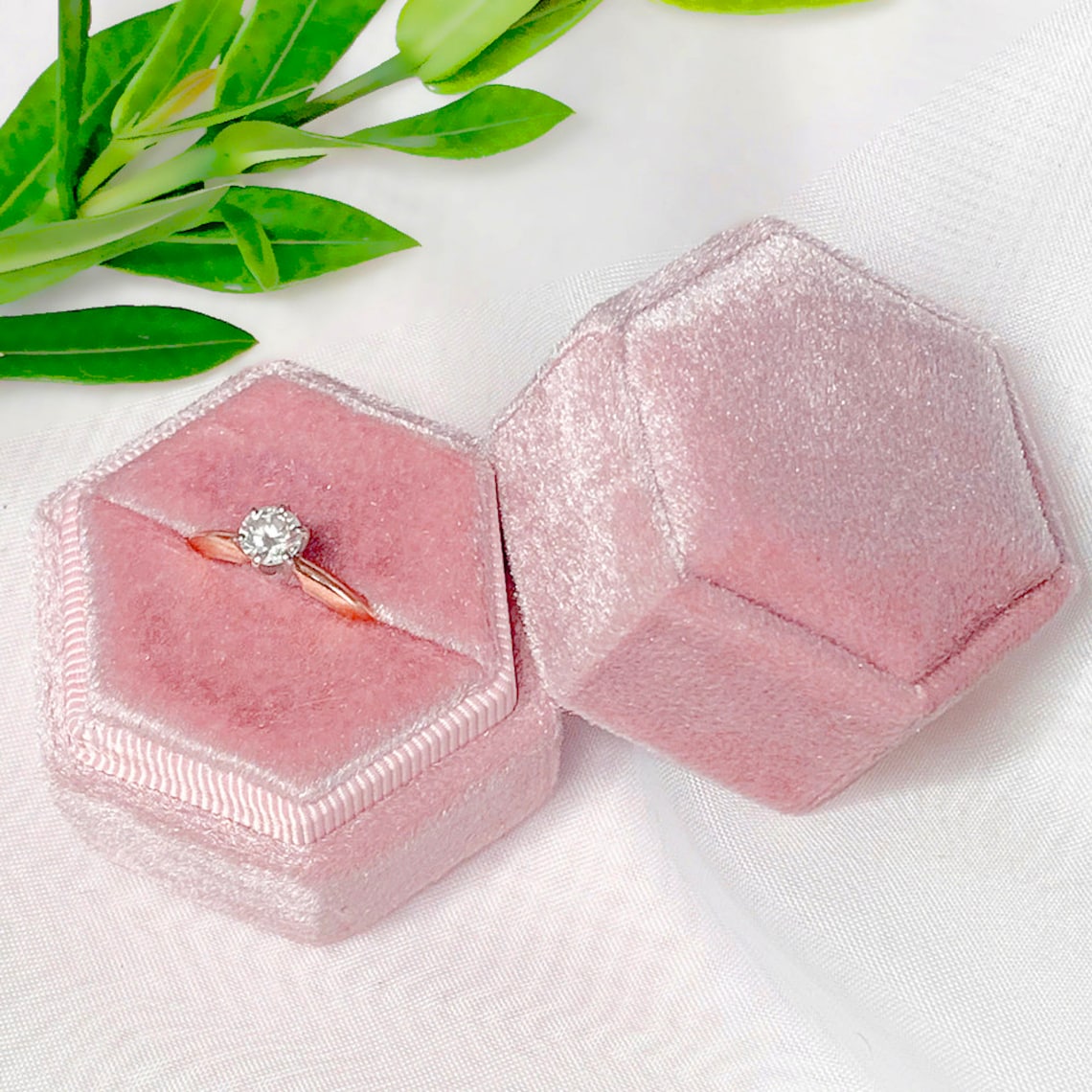 Proposal Ring Box Bride's Ring Box Velvet Vintage Etsy