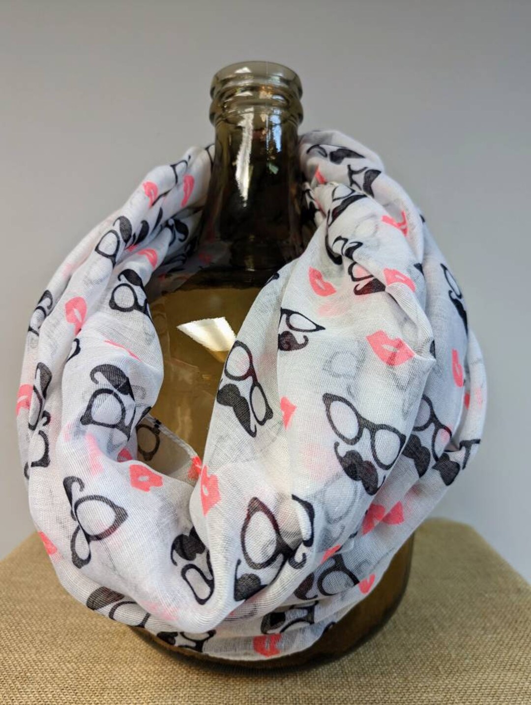 Optical Gift Eyeglass Kisses Mustache Infinity Scarf Etsy