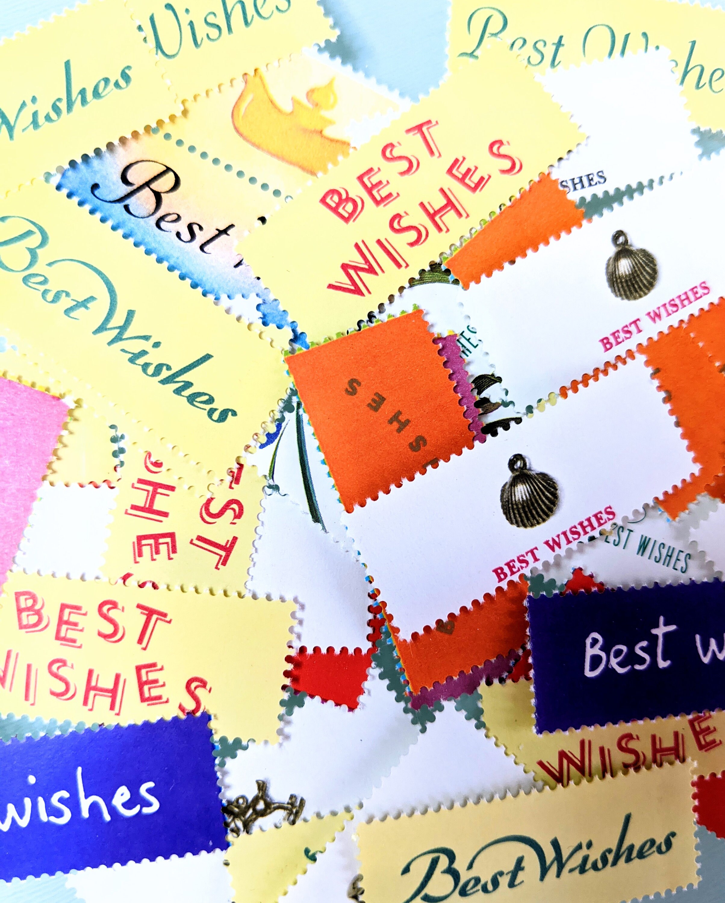 10 x Best Wishes sticker labels for mail art crafting or | Etsy