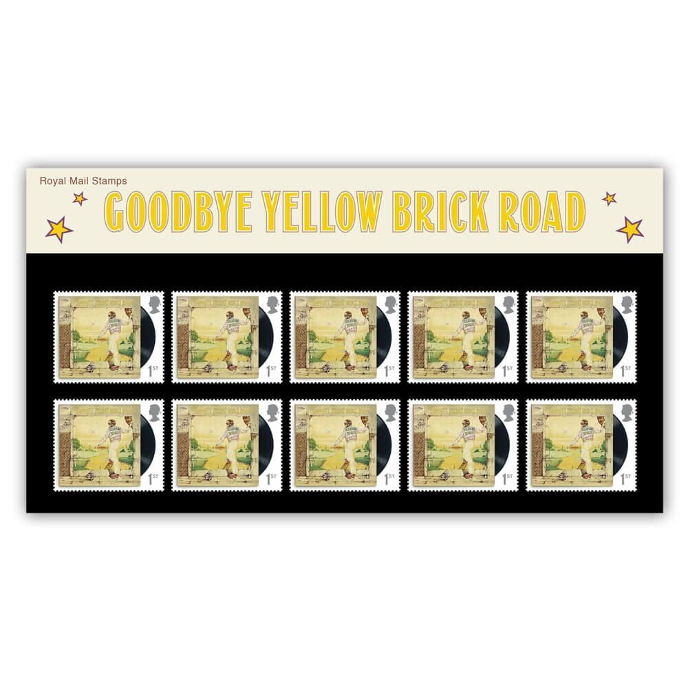 Image of 10 X Goodbye Yellow Brick Road 1St Class Stamps - Elton John Collectable Postage For Postcrossing, Gifts
