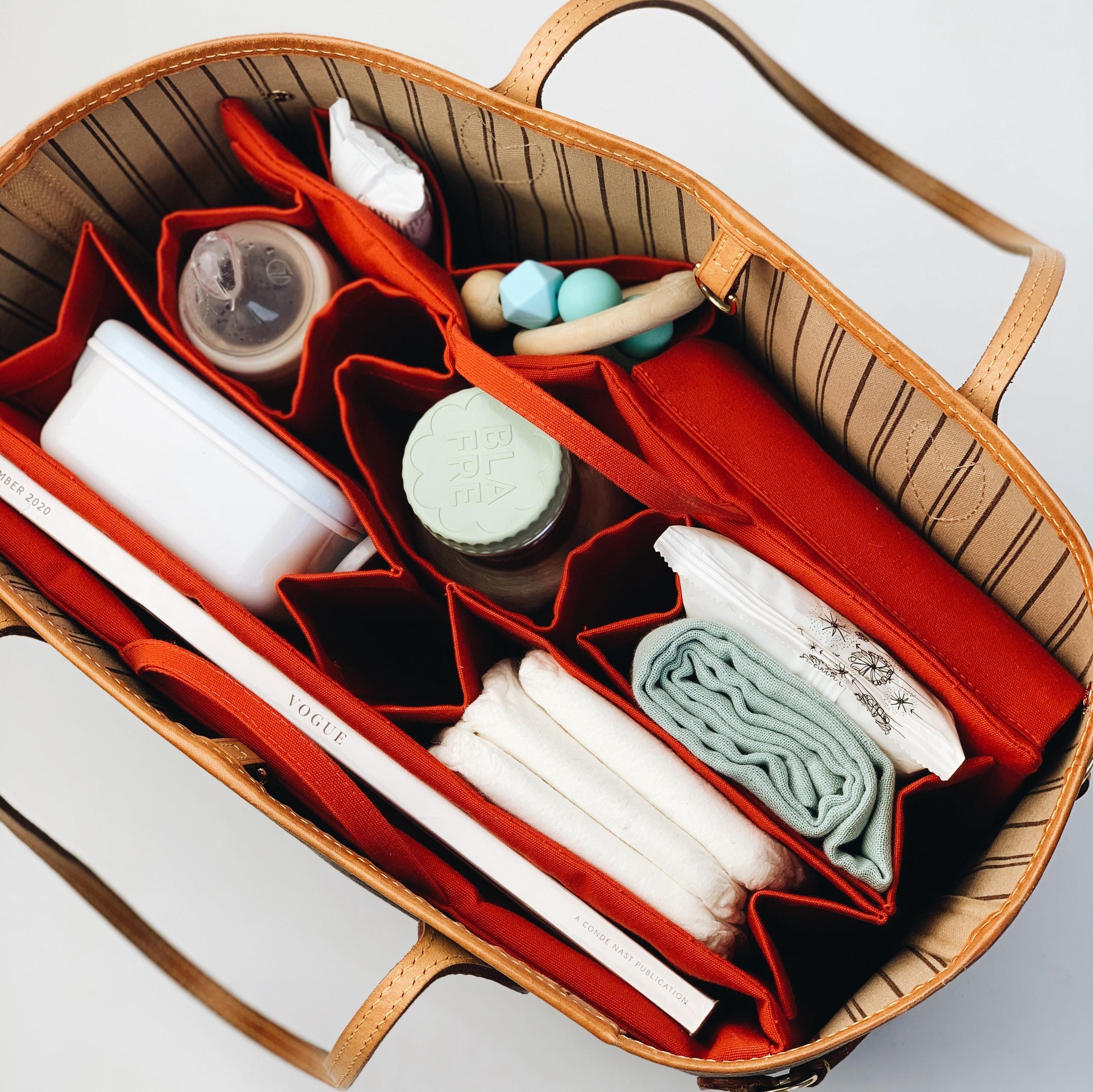 Organisateur Intérieur Pour Sac Seau/mini Sac - Insert Léger En Nylon, Dimensions 19x16x8 Cm, Couleur Marron