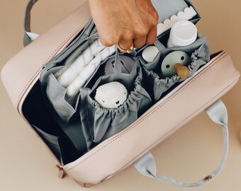 Lilibell Pico Grey - Diaper Bag, Changing Backpack, Bag in Bag, Organizer