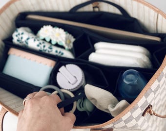 Organizzatore per borse Lilibell Navy M - lavabile e resistente all'acqua, organizzatore per borse Neverfull MM, borsa in borsa