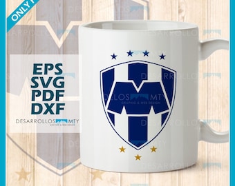 Helmet Rayados de Monterrey, En la vida y en la cancha SVG, EPS, PDF, Png, 300ppp, Cutting silhouette Cameo Cricut