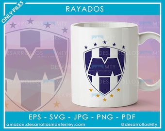 Helmet Rayados de Monterrey, En la vida y en la cancha SVG, EPS, PDF, Png, 300ppp, Cutting silhouette Cameo Cricut
