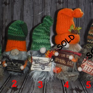 Gnomes for the Hunters - Hunting Gnomes - Deer Hunter Gnomes - Knitted Gnomes
