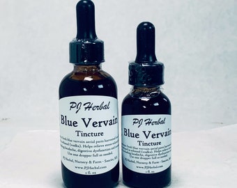 Blue Vervain Tincture - Made from Fresh-Picked Verbena hastata