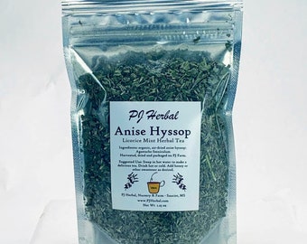 Anise Hyssop - Herbal Tea - Licorice Mint - Agastache foeniculum - Grown Sustainably on Our Small Family Farm in Mississippi