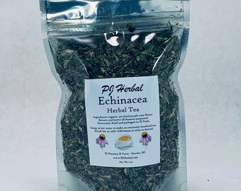 Echinacea Herbal Tea - Dried Herb - Grown Sustainably on Our Small Family Farm in Mississippi