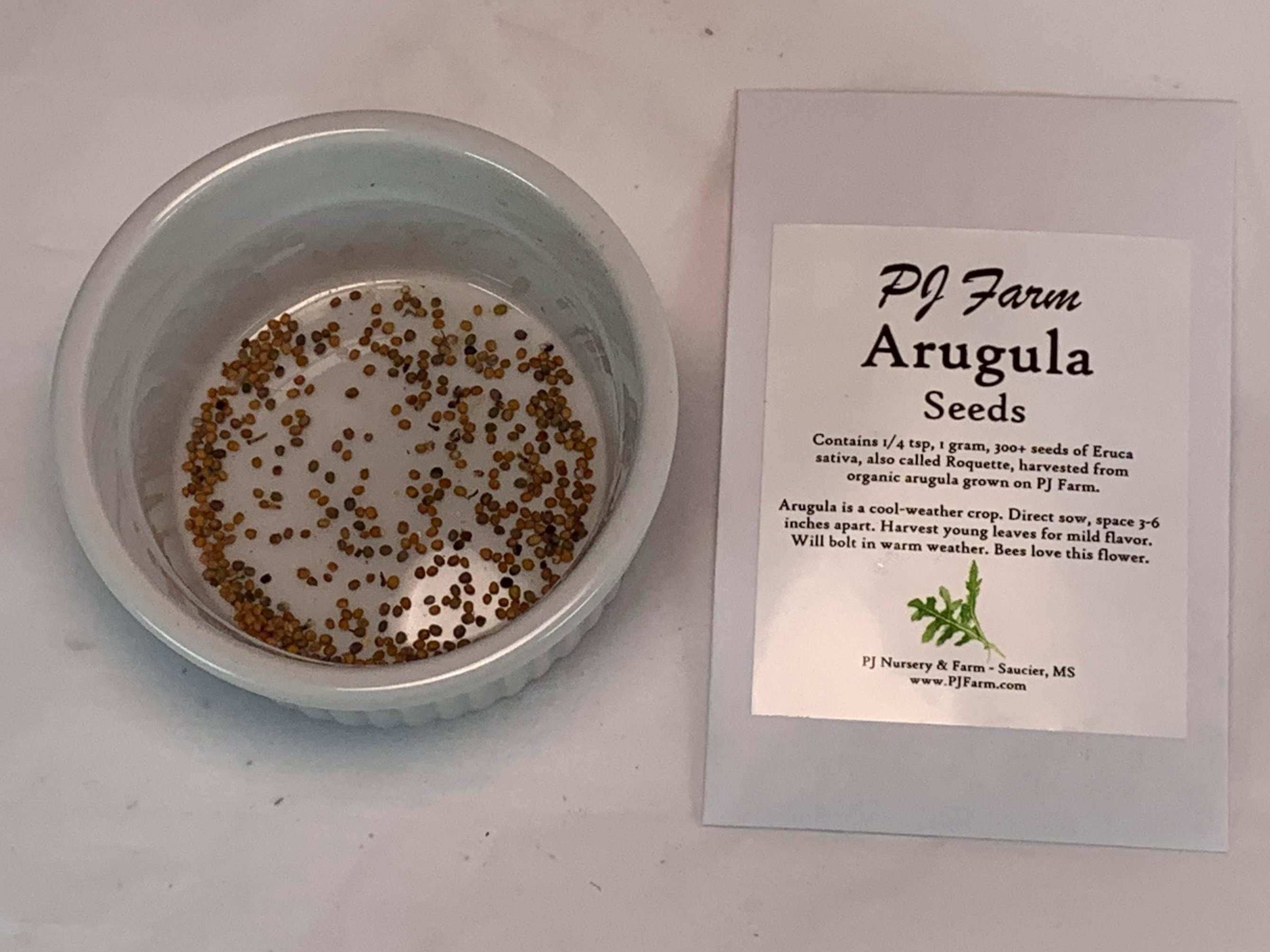 Organic Rocket Salad/Roquette Arugula Seed - 1g